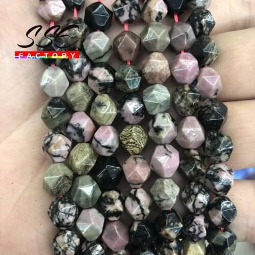 Natural Stone Beads Black Lace Rhodonite Round Loose Spacer Beads For Jewelry Making DIY Charm Bracelet Accessories 6 8 10mm 15"