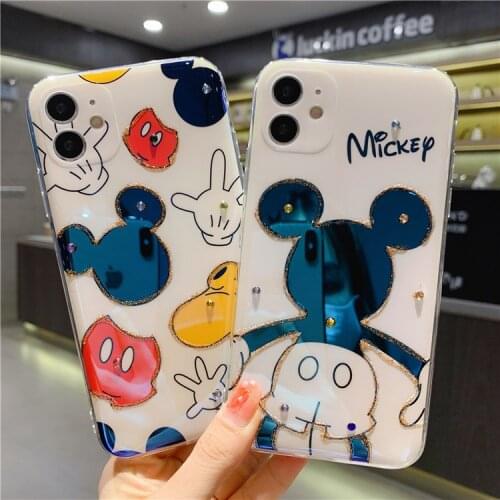2021 Disney Mickey Minnie for iphone 11/12 pro max case iPhone 7 plus xr xs max case for iphone11 carcasa iphone 11plus huawei