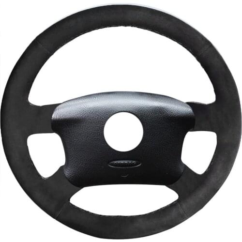 Black Alcantara Leather Suede Car Steering Wheel Cover for Volkswagen Passat B5 VW Golf 4 Skoda Octavia 1999-2005