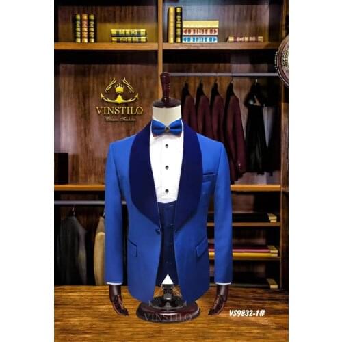 Black blue ivory men floral suits Tuxedo groom wedding suit slim fit 3 piece suits men with pants best man jacket vest pant