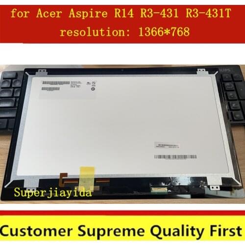 Test well 14" HD 1366*768 Display for Acer Aspire R14 R3-431 R3-431T LCD Touch screen assembly