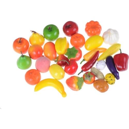 10pcs/lot Foam Mini Simulation Artificial Fruits and Vegetables Kitchen Toys for Children Pretend Play Toys Hot Sale