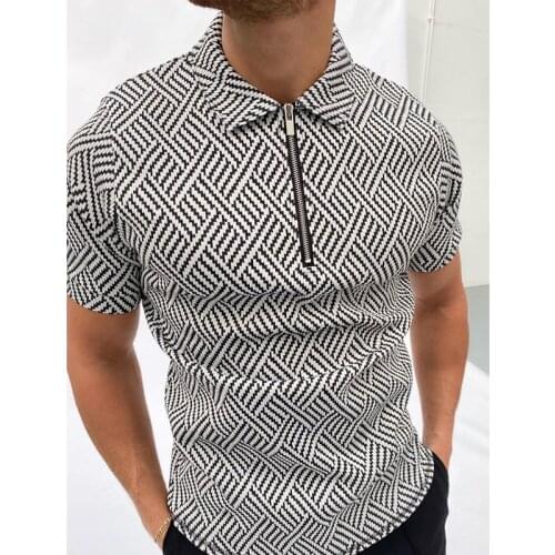 2021 Gym Polo Shirt Men Turn Neck Short Sleeve Knitted Polos Sports Slim Fit Fitness Bodybuilding Workout Summer Clothing