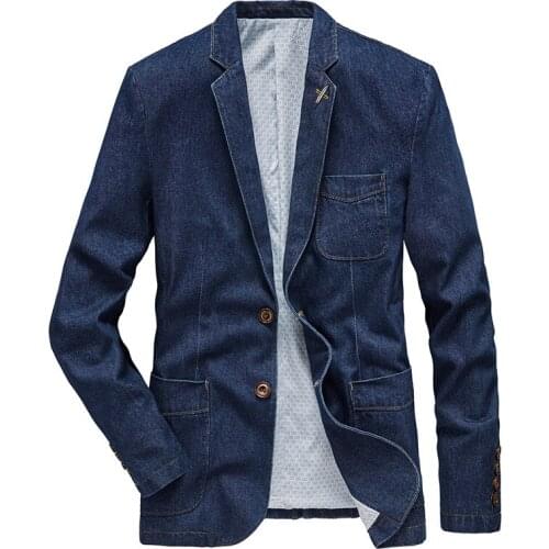 Vintage Denim Jacket Men Casual Slim Turn Down Windbreaker High Quality Cotton Cowboy Jacket Mens Outwear Jeans Coat