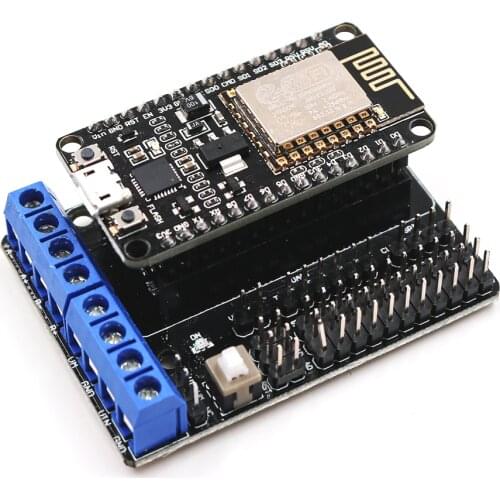 Node MCU Development Kit NodeMCU + Motor Shield Esp Wifi Esp8266 Esp-12e diy rc toy remote control Lua IoT smart car Esp12e