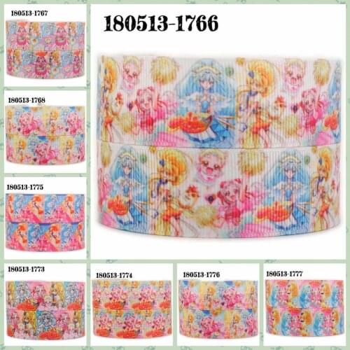 New 50 yards cartoon cure yell ribbon printed grosgrain,satin ribbons free shipping