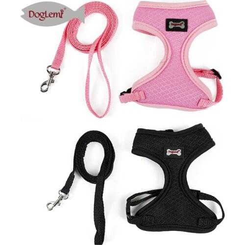 Pet Cat Harness collars breakaway vest and leash set adjustable kitten mesh walk with leash products for cats pets coleira gato
