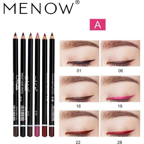 MENOW 6 Color / Set Eyeliner 03-P08005 Pen Makeup Lip Eyebrow Pencel Hot Selling Popular Style Cosmetic Gift for Women