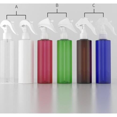 250ML X 24 Empty Plastic Cosmetic Containers Mouse Trigger Spray Pump Makeup White Blue Brown Clear Bottle Trigger Mist Sprayer