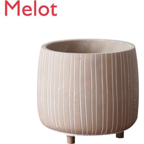 Handmade Creative Succulent Flower Pot Nordic Cement Balcony Decoration Desktop Planting Potted Plant and Flower Container Lucky