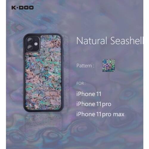 K-Doo Seashell series genuine natural seashell pure seashell shining case cover for iPhone11/11pro/11promax