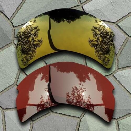 Yellow Golden&Bronze Brown Sunglasses Polarized Replacement Lenses for Oakley Flak 2.0 XL