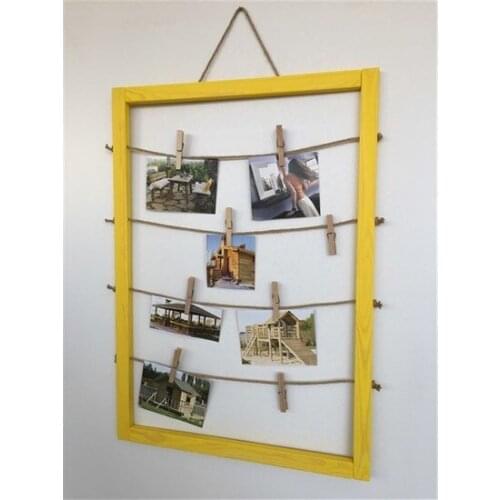 Modern Wood frame Corded Latch 70x50 Yellow фоторамка коллаж Photo frame