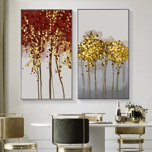 Modern Abstract Gold foil Canvas Poster Print Luxury Home Decor Wall Art Pictures Nordic Hotel Living Room Decoration Paintings