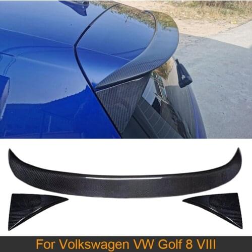 Carbon Fiber Car Roof Spoiler Wing for Volkswagen VW Golf 8 VIII MK8 2021 Auto Car Rear Trunk Roof Lip Wing Spoilers