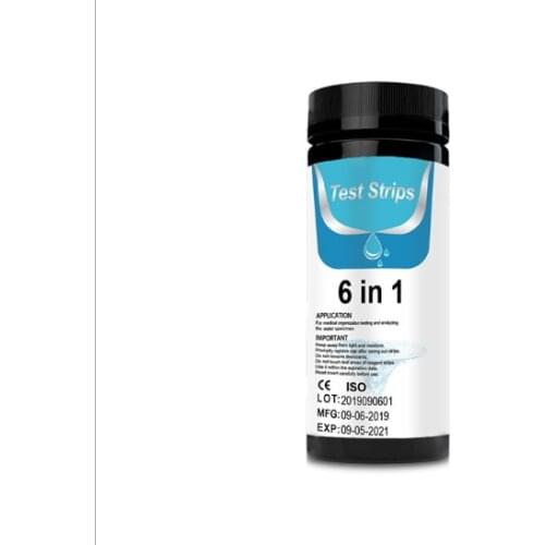 50PCS 6-in-1 Drinking Water Test Strip PH Bromine Nitrate Water Quality Test For Aquarium Fish Tank Pool Water Test Strip