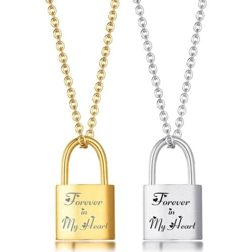 Custom Womens Padlocked Ashes Necklace for Pet Human Keepsake Urn Necklace Pendant Stainless Steel Personalized Jewelry