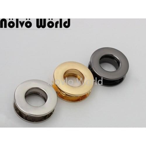 10-50pcs 4 colors 11mm 3/8" inner small round shape polished grommet eyelets for woman handbag purse accessories
