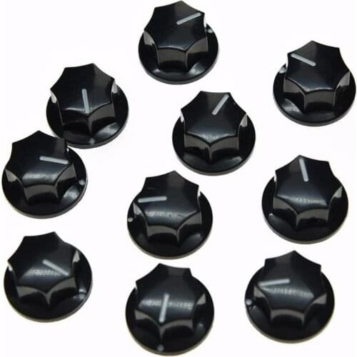 10Pcs Guitar Knobs Amplifier Amp Knob Bass Tone Volume Knobs for Guitarra Brass
