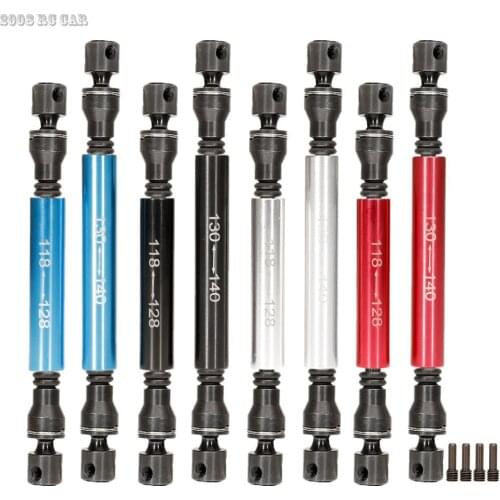 118-128mm/130-140mm Replace AX31114 Aluminum Alloy&Hard Steel Drive Shaft Front&Rear For RC Car AXIAL SCX10 II AX90047