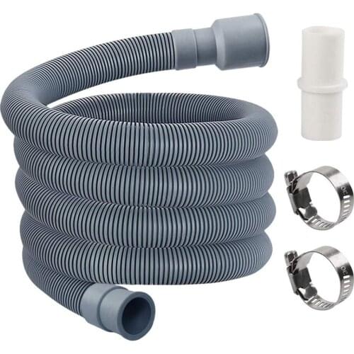 2 Pieces Washing Machine Dishwasher Drain Waste Hose Waste Water Outlet Expel Soft Tube Stretchable