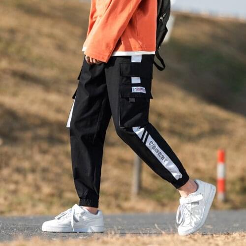 2021 Fashion Cargo pant Mens Tactical type Multiple pockets Cargo pant Mens Jogger Loose Leisure Sports Long pant Size S-3XL