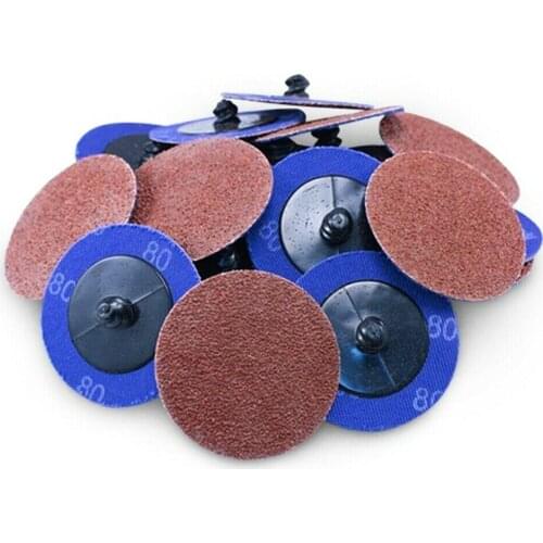25 Pcs 3 Inch 80 Grit Roloc Disc Aluminum Oxide Die Grinder Quick Change Discs