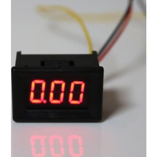 DC 0-100V 0.36" 3-digital Voltmeter LED Panel Voltage Meter For Car Motorcycle D5QE