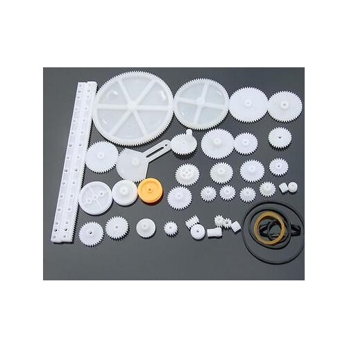34 Kinds Plastic Shaft Rack Reduction Worm Gears Belt Pulley DIY For Robot