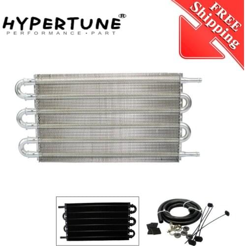Free Shipping UNIVERSAL 304.8X190.5X19.05 ALUMINUM REMOTE TRANSMISSION OIL COOLER KIT/AUTO-MANUAL RADIATOR CONVERTER HT4123