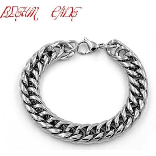 316L Stainless Steel Bracelets Curb Cuban Chain Men Bracelet Men Jewelry High Quality Gift