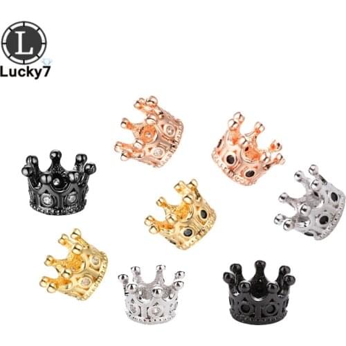 Micro-inlaid crown bracelets handmade diy jewelry micro-inlaid accessories copper decoration zircon jewelry accessories