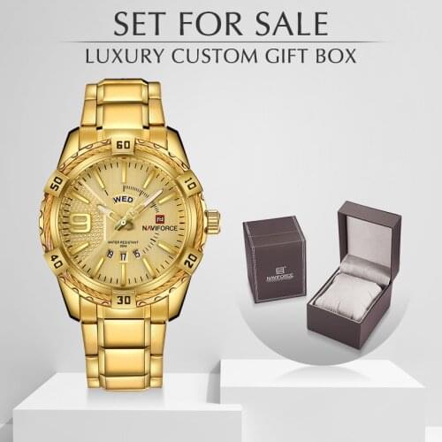 New NAVIFORCE Luxury Brand Men Fashion Watches Mens Waterproof Quartz Watch Male Clock With Box Set For Sale Relogio Masculino