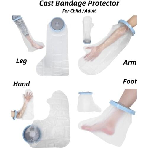 Waterproof Leg Foot Arm Hand Cast Cover Body Wound Fracture Bandage Protector Child Adult Shower Bathing Protecting Ring Sleeve