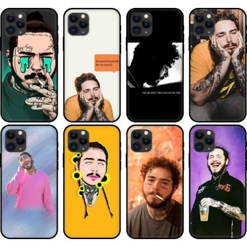 Black tpu case for iphone 5 5s se 6 6s 7 8 plus x 10 cover for iphone XR XS 11 pro MAX case Post Malone