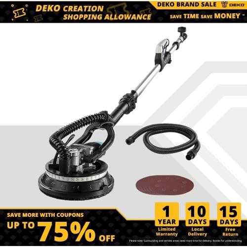 DEKO DKWP180CDG 750W Foldable Retractable Drywall Sander Machine