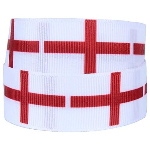 FLRA Ribbon 2 Inch England flag printed grosgrain ribbons