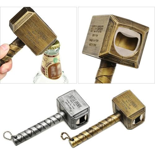 Funny Bottle Opener Creative Thors Multifunction Hammer Shape Beer Long Handle Bottler Opener Beer Bar Home Decor