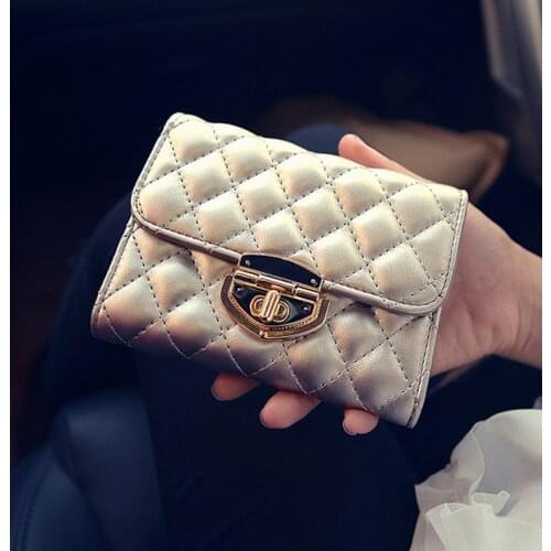 Famous Brand Spring Luxury Lock Short Women Wallet Vintage Multifunction Coin Pocket Purse Card Holder Female Clutch Wallets