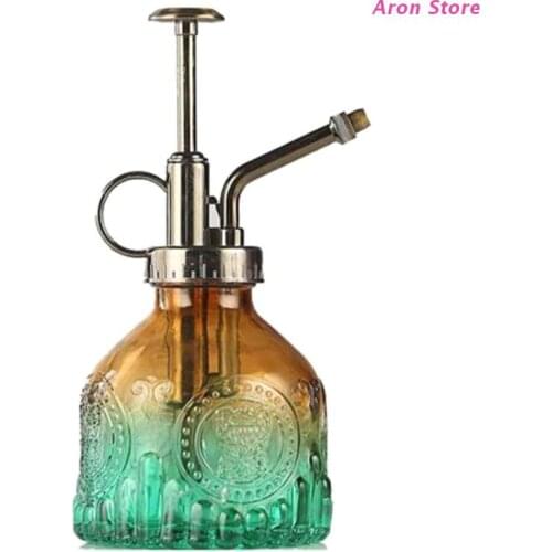 Colorful Retro Glass Watering Spray Watering Cans For Garden Plants Flower 200ml