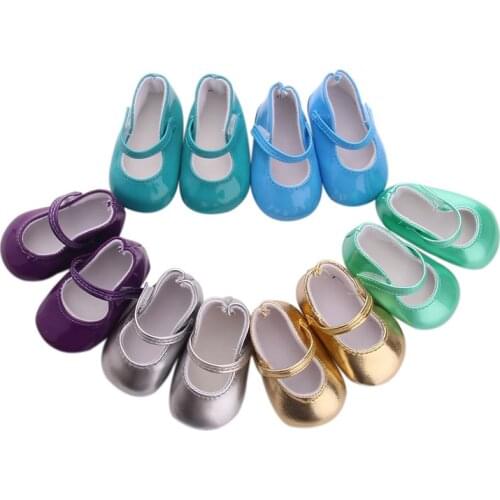 Doll Shoes, 12 Shiny Shoes, Suitable For 18-inch American Girl Dolls And 43cm Reborn Baby Dolls, Best Gifts For Children
