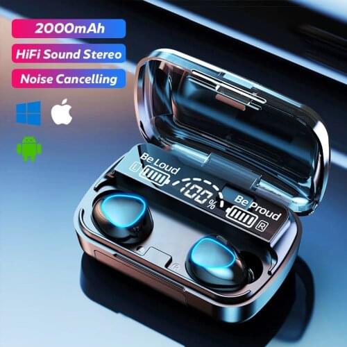 M10 TWS Bluetooth 5.1 Earphones 2000mAh Wireless Headphone Earphone Stereo Sports Waterproof Earbuds Headsets With Microphone