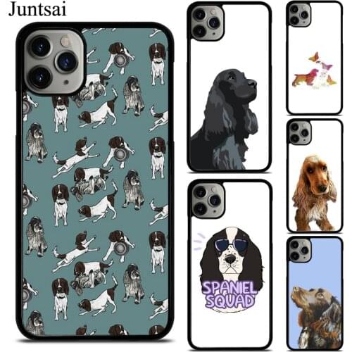 Cartoon Cocker Spaniel Case For iPhone 11 12 Pro Max mini XS Max XR X SE 2020 6S 7 8 Plus Case Back Cover