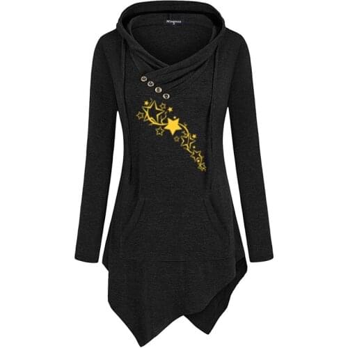 2021 New Stars T Shirt Women Fashion print hoodie Women Long Sleeve Casual Weapon Pullover hoodies Sweatshirts Women 's clothing