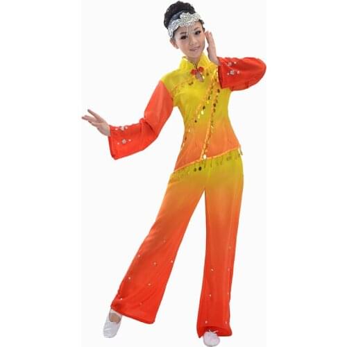 New style ethnic Yangko clothing costume fan dance drum dance costumes stage performance clothing