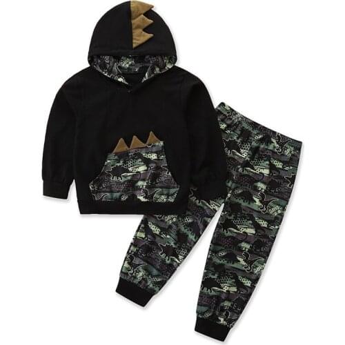 Autumn Boys Set Clothing Long Sleeve Hoody Sweatshirt + Long Pants Suits for Kids Children Clothes