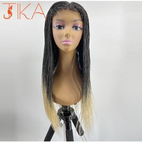 Braided Wigs Synthetic Lace Front Wigs for Black Women 4x4 Lace Braided Wigs Heat Resistant Fiber Hair Lace Front Wig Box Braid