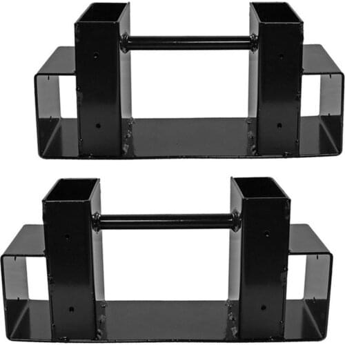 Firewood Log Storage Rack Bracket Kit with Screws Fireplace Wood Storage Holder Adjustable for Indoor/Outdoor Black LB88