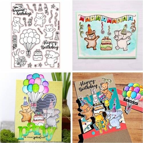 Happy Birthday Clear Stamps for DIY Scrapbooking DIY Making Crafts Crafts Fun Decoration Transparent Stempels New Silicone Seal