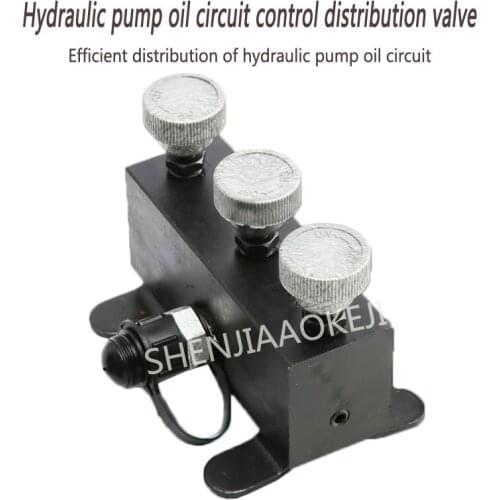 1PC Splitter Hydraulic High Pressure Three-way Valve Oil Circuit Splitter Hydraulic Pump Oil Circuit Control Distribution Valve